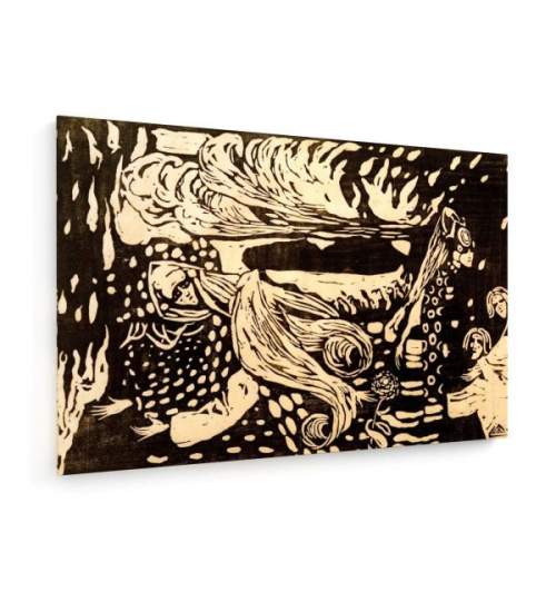 Tablou pe panza (canvas) - Wassily Kandinsky - Fuga - Woodcut 1907 AEU4-KM-CANVAS-1303