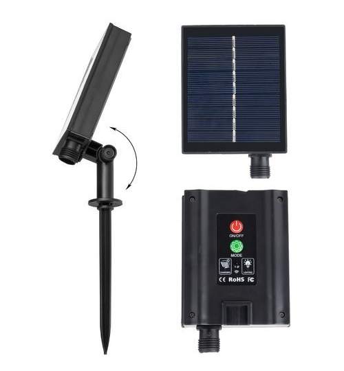 Cort Pavilion tip Foisor cu plasa de tantari, panou solar si iluminare LED, 350x350x240cm, alb