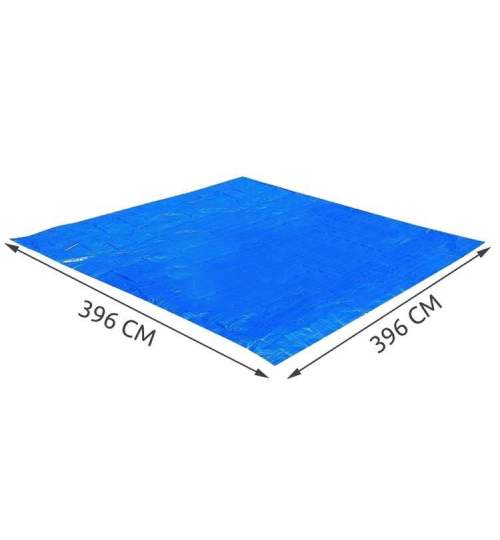 Covor de protectie Bestway pentru piscina, dimensiune 396x396 cm, albastru