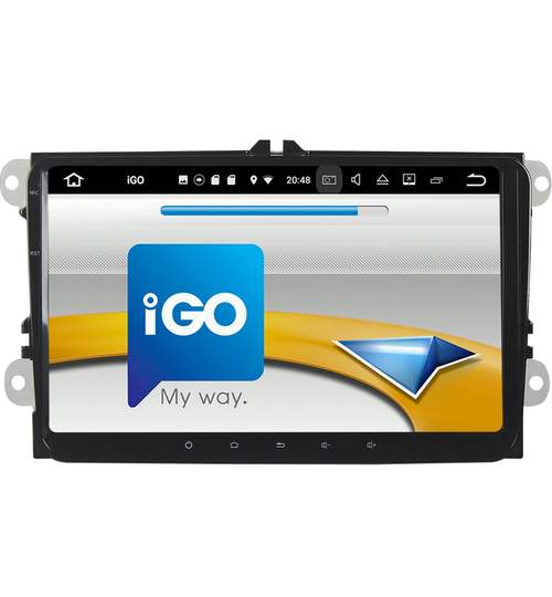 Unitate Multimedia cu Navigatie GPS, Touchscreen HD 9” Inch, Android 7.1, Wi-Fi, 2GB DDR3, Volkswagen VW Golf 5 V + Cadou Soft si Harti GPS 16Gb Memorie Interna