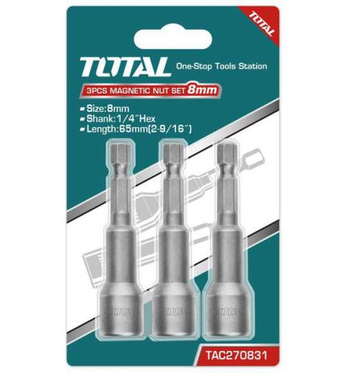 TOTAL - Set 3chei 8mm -1/4 hex - 65mm