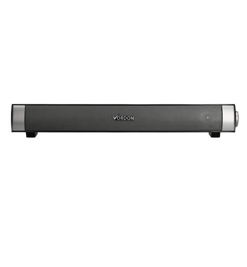 Boxa Bluetooth Soundbar Portabila, Microfon Incorporat, AUX, USB, MicroSD, Conectare fara Fir la PC, TV, Telefon HandsFree, Laptop, Vordon 2x5W Premium Silver