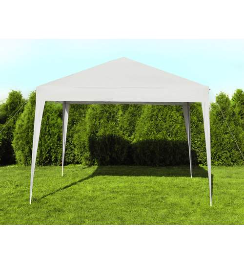 Cort pavilion pentru gradina, curte sau evenimente 3x3m, culoare Alb