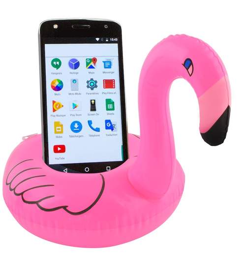 Suport colac gonflabil pentru bauturi sau accesorii piscina tip Flamingo, culoare Roz