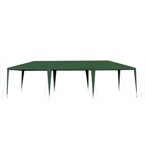 Cort Pavilion pentru Gradina, Curte sau Evenimente, Dimensiuni 3x9m cu 8 Pereti Laterali, Culoare Verde