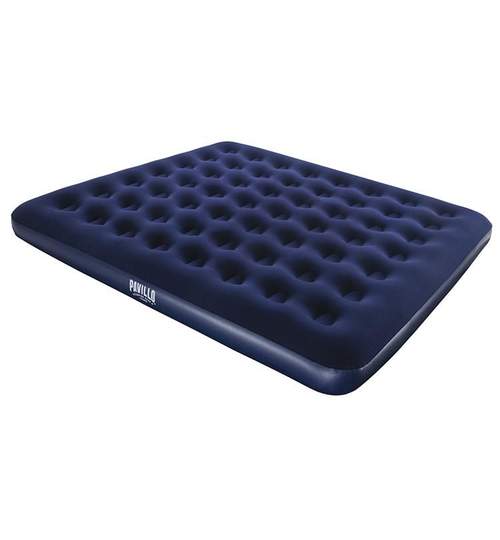 Saltea gonflabila pentru plaja / camping pentru 2 persoane, dimensiuni 203x183x22 cm, culoare Bleumarin