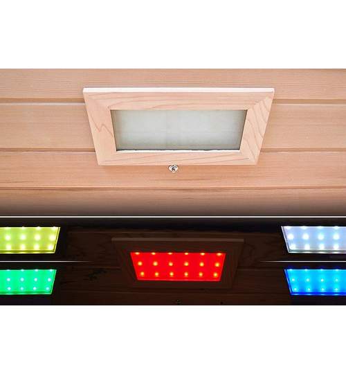 Cabina Sauna 1 Persoana Wellis Helios cu Infrarosu, Bluetooth si Difuzoare Audio