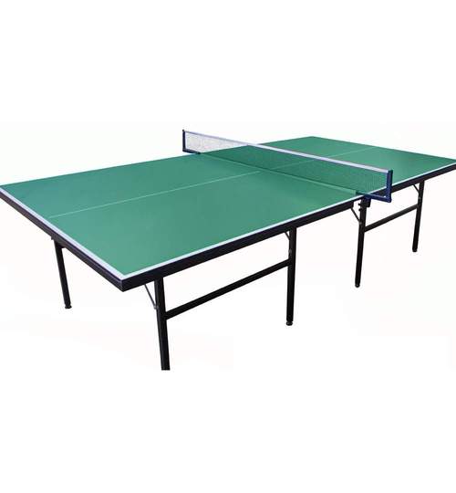 Masa Ping-Pong Tenis de Masa, Pliabila, Roti cu Frana Incorporate, Culoare Verde