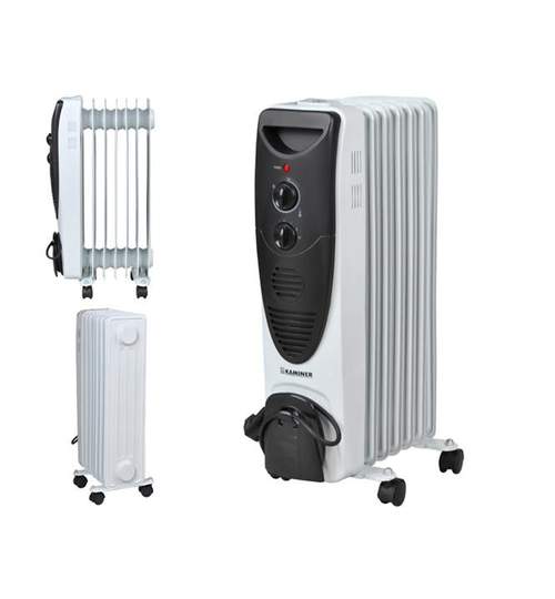 Calorifer Radiator Electric cu Ulei, 7 Elementi si Termostat Reglabil, Putere 1500W, 3 Trepte Incalzire