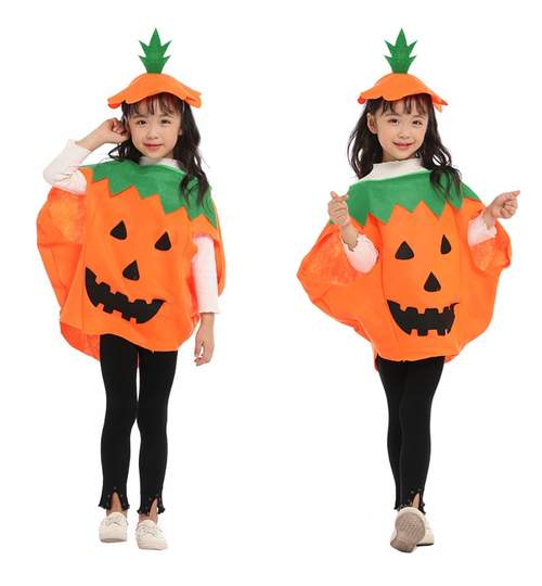 Costum Carnaval tip Dovleac pentru Halloween, Culoare Portocaliu