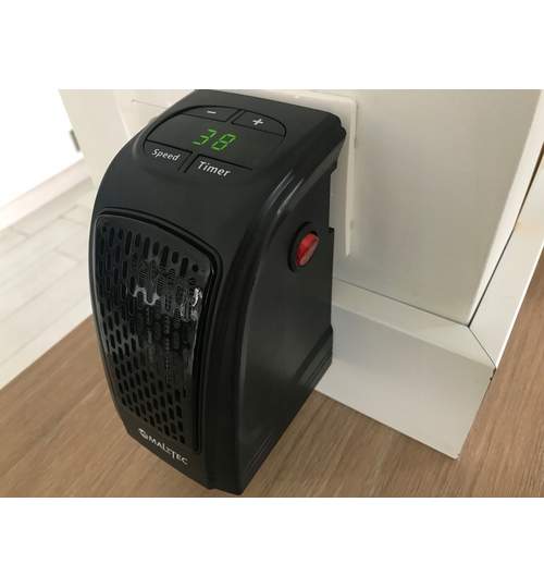 Mini Radiator Aeroterma Electrica de Perete MalTec Ceramic pentru Camera sau Birou, Afisaj LED cu Controlul Temperaturii, Putere 400W