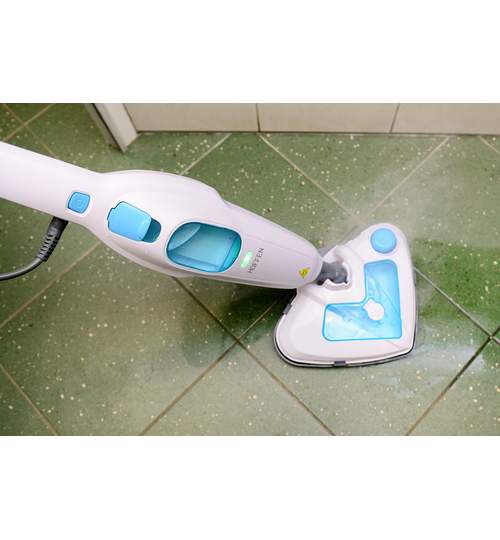 Mop cu Aburi Multifunctional, Maner Telescopic, Cap Rotativ si Flux de Aburi Reglabil, Putere 1500W