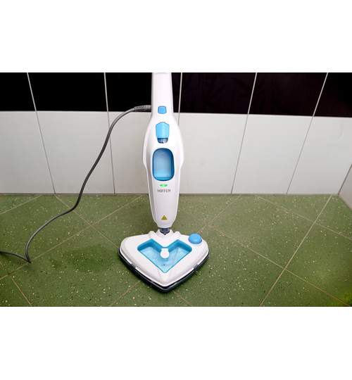 Mop cu Aburi Multifunctional, Maner Telescopic, Cap Rotativ si Flux de Aburi Reglabil, Putere 1500W