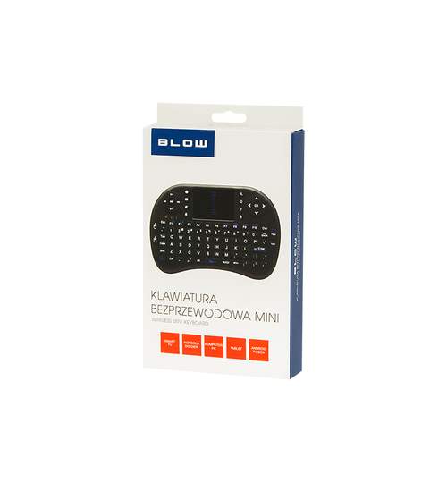 Mini Tastatura Wireless Multimedia Blow, Iluminata LED, Raza 15m, Compatibila Windows, Mac OS, Linux, Android