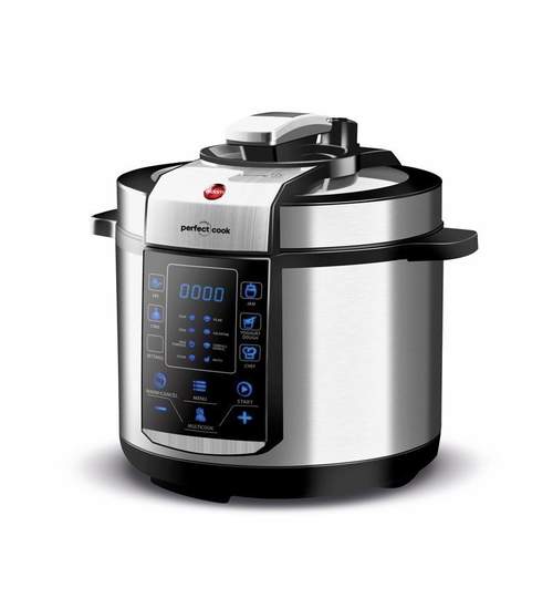 Oala Electrica Sub Presiune Eldom Perfect Cook, Putere 900W, Capacitate 5L, Supapa de Siguanta, 14 Programe de Gatit