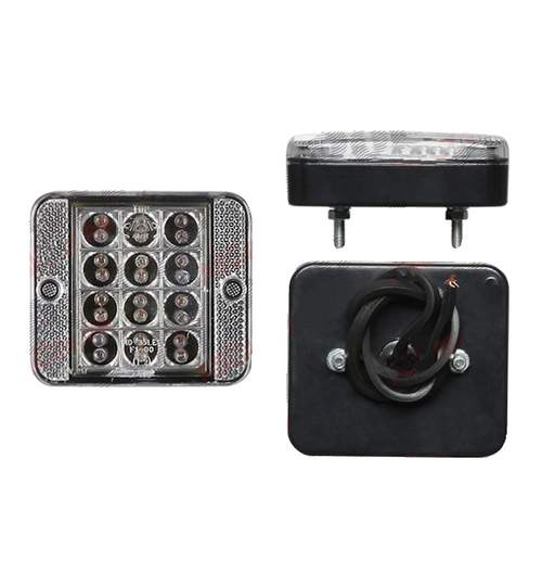 Lampa auto BestAutoVest pentru ceata rosie 12V partea dreapta/stanga cu leduri 87x74x26mm , 1 buc. Kft Auto