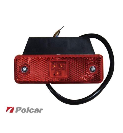 Lampa gabarit auto BestAutoVest 12/24V dreptunghiulara rosie cu leduri, 98x31x18mm , 1 buc. Kft Auto