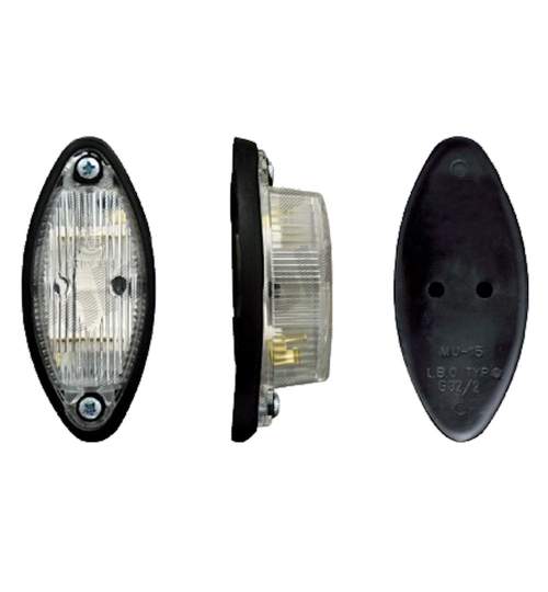 Lampa gabarit auto BestAutoVest 12V/ 24V, ovala Alba, 45x100x40mm, Stanga/ Dreapta, 1buc Kft Auto