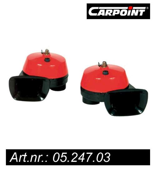 Set 2 claxoane auto Carpoint 12V 108W 112dB cu 2 tonuri Kft Auto