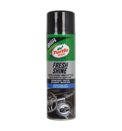 Spray curatare bord Turtle Wax Cockpit Fresh Shine New Car 500ml pt. elemente plastic , cu parfum de lunga durata Kft Auto