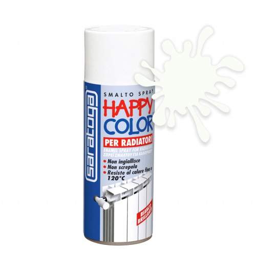 Spray vopsea pentru calorifere, culoare alb lucios, HappyColor 400ml Kft Auto