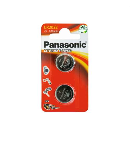 Set 2 x baterie 3V CR 2032 pentru telecomanda auto, Panasonic AllCars