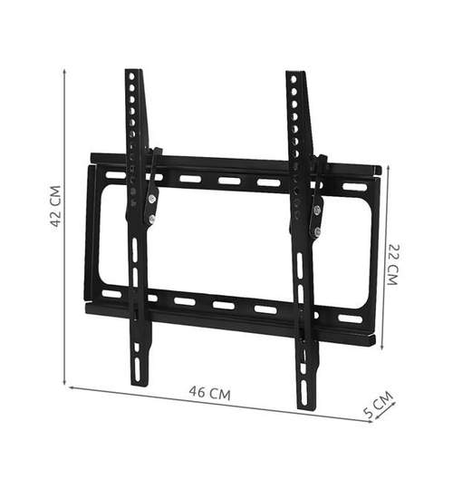 Suport TV de Perete pentru Televizor sau Monitor intre 26-55 inch, Reglabil, Capacitate 20kg, Negru