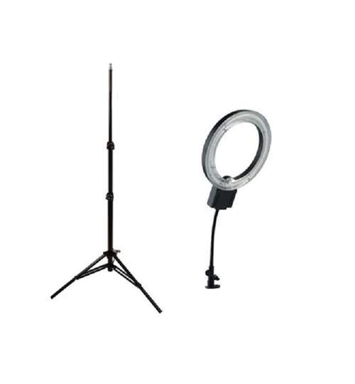 Set Profesional Lampa Rotunda 40W pentru Fotografii cu Suport Trepied 220cm Reglabil pentru Studio Foto