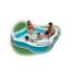 Piscina Gonflabila Intex cu 4 Scaune cu Spatar si Suport Bauturi, Capacitate 763L, Culoare Albastru/Alb