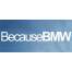 Sticker auto parbriz Because BMW, alb