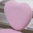 Scaun de birou, Heart, rotativ, poliester si PU, roz, 40x50x79-89 cm MART-AR081037