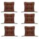 Set Perne decorative pentru scaun de bucatarie sau terasa, dimensiuni 40x40cm, culoare Maro, 6 buc/set