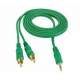 Cablu jack 3,5mm la 2RCA 1,5m verde