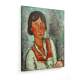 Tablou pe panza (canvas) - Amedeo Modigliani - Half-length portrait of a young woman wearin AEU4-KM-CANVAS-410